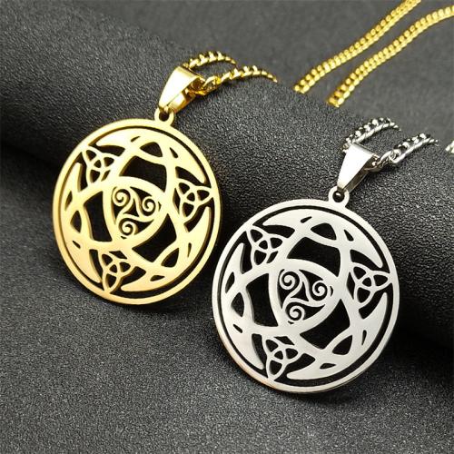 Stainless Steel Jewelry Necklace, 304 Stainless Steel, Round, fashion jewelry & Unisex Approx 60 cm 