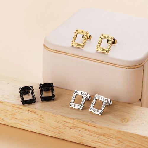 Stainless Steel Stud Earring, 304 Stainless Steel, Vacuum Ion Plating, fashion jewelry & for woman 