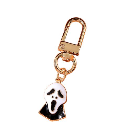 Zinc Alloy Key Clasp, plated, Halloween Design & multifunctional & enamel, golden, Product package size 