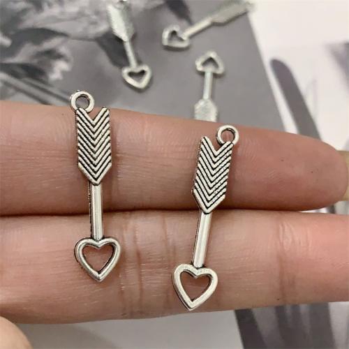 Zinc Alloy Jewelry Pendants, Arrow, antique silver color plated, DIY 