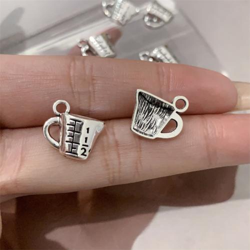 Zinc Alloy Jewelry Pendants, Cup, antique silver color plated, DIY 