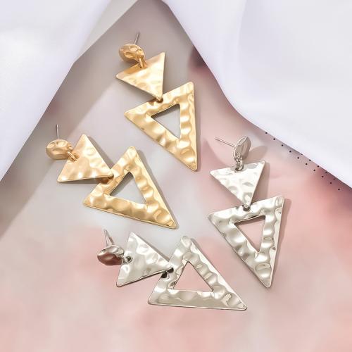 Zinc Alloy Drop Earring, Triangle, fashion jewelry & for woman 