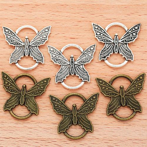 Zinc Alloy Charm Connector, Butterfly, plated, DIY & 1/1 loop 