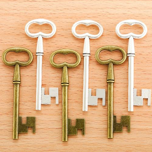 Zinc Alloy Key Pendants, plated, DIY 