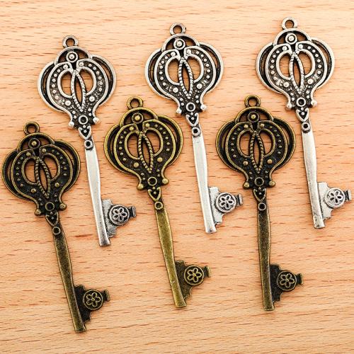 Zinc Alloy Key Pendants, plated, DIY 