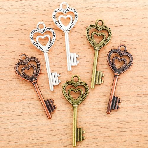 Zinc Alloy Key Pendants, plated, DIY 