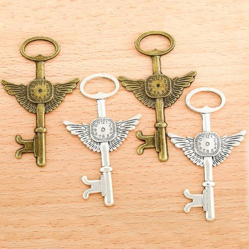 Zinc Alloy Key Pendants, plated, DIY 