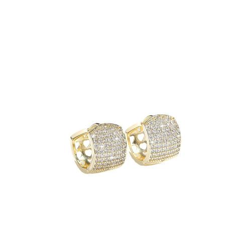 Cubic Zirconia Micro Pave Brass Earring, plated, micro pave cubic zirconia & for woman 