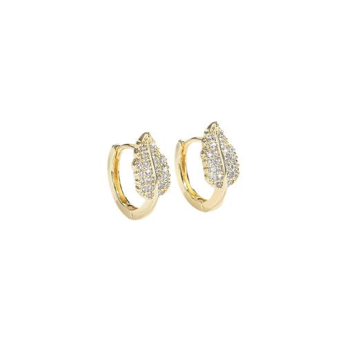 Cubic Zirconia Micro Pave Brass Earring, plated, micro pave cubic zirconia & for woman 