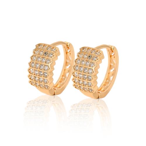 Cubic Zirconia Micro Pave Brass Earring, plated, micro pave cubic zirconia & for woman 