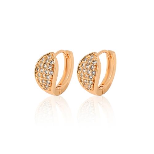 Cubic Zirconia Micro Pave Brass Earring, plated, micro pave cubic zirconia & for woman 