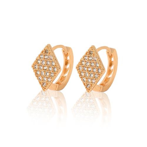 Cubic Zirconia Micro Pave Brass Earring, plated, micro pave cubic zirconia & for woman 