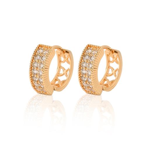 Cubic Zirconia Micro Pave Brass Earring, plated, micro pave cubic zirconia & for woman 