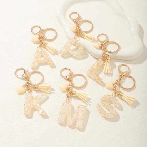 Zinc Alloy Key Clasp, with Resin, epoxy gel, multifunctional golden, Product package size 