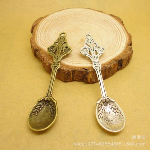 Zinc Alloy Jewelry Pendants, Spoon, plated, DIY 