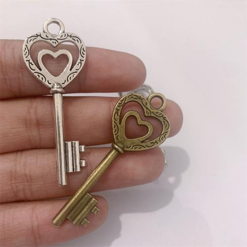 Zinc Alloy Key Pendants, plated, DIY 