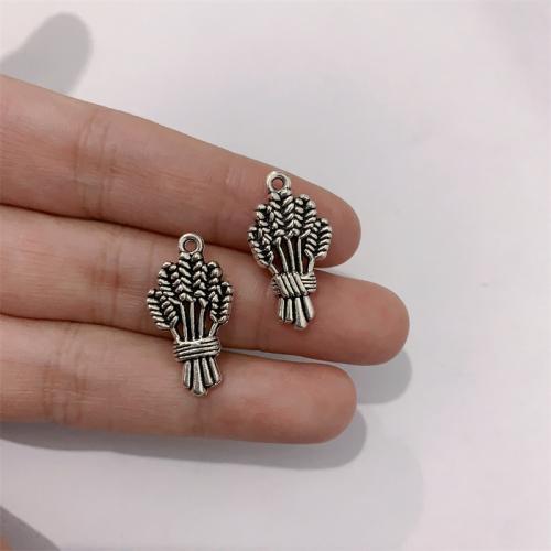 Zinc Alloy Jewelry Pendants, Wheat, antique silver color plated, DIY 