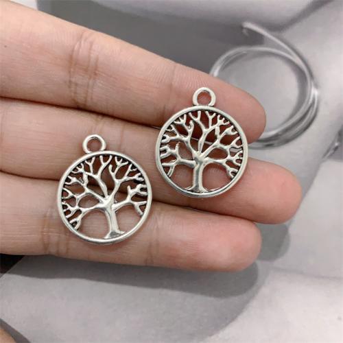 Zinc Alloy Jewelry Pendants, Tree, antique silver color plated, DIY 