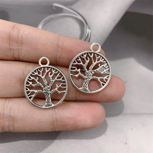 Zinc Alloy Jewelry Pendants, Tree, antique silver color plated, DIY 