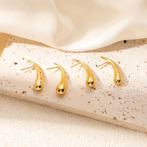 Stainless Steel Stud Earring, 304 Stainless Steel, fashion jewelry & for woman, golden 