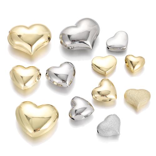 Brass Jewelry Beads, Heart, plated, DIY 