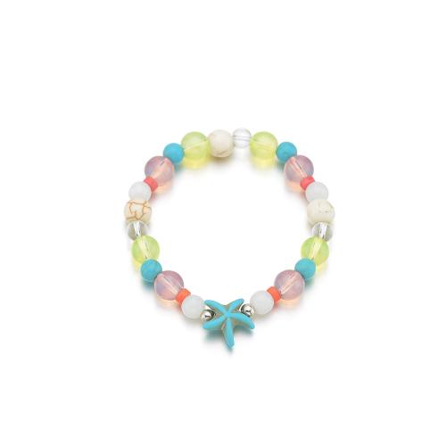 Bracelets de perle de bijou en verre, Des billes de verre, avec turquoise, bijoux de mode, plus de couleurs à choisir, Vendu par PC[