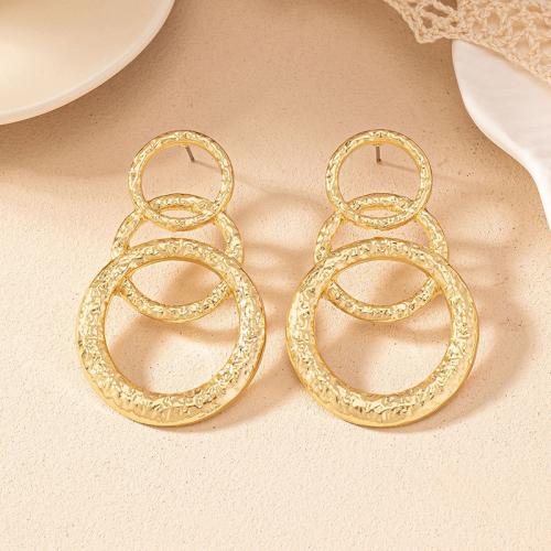 Zinc Alloy Drop Earring, plated, for woman, gold 