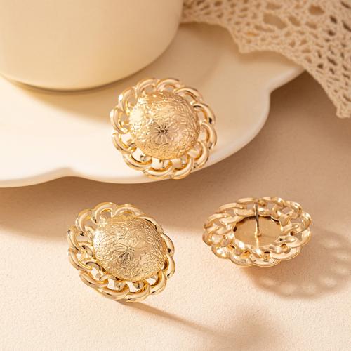 Fashion Zinc Alloy Jewelry Sets, Stud Earring & finger ring, plated, for woman, gold 