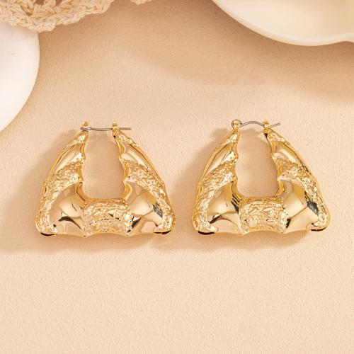 Zinc Alloy Leverback Earring, plated, for woman, gold 