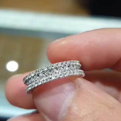 Befestigter Zirkonia Messingring Fingerring, Messing, verschiedene Größen vorhanden & Micro pave Zirkonia & für Frau, verkauft von PC[