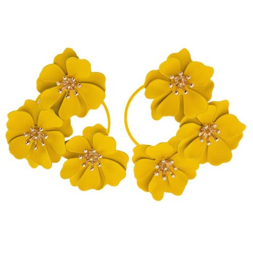 Zinc Alloy Drop Earring, petals, plated, stoving varnish & for woman 