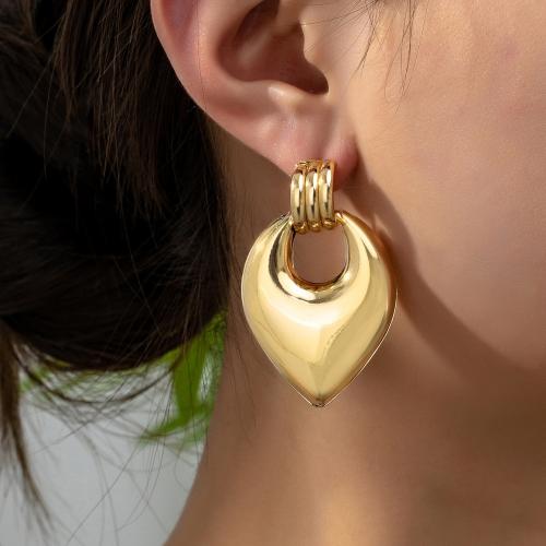 Zinc Alloy Drop Earring, Heart, plated, for woman, gold 