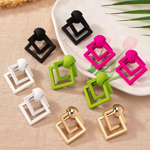 Zinc Alloy Drop Earring, plated, stoving varnish & for woman 