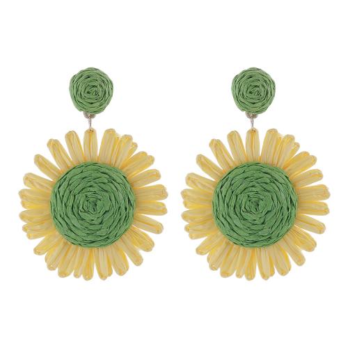 Fashion Create Jewelry Earring, Zinc Alloy, with Rafidah Grass, for woman 