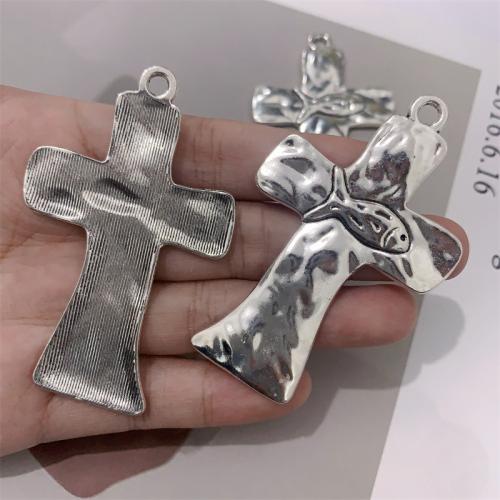 Zinc Alloy Cross Pendants, antique silver color plated, DIY 