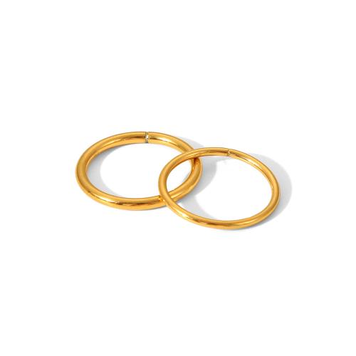 Stainless Steel Finger Ring, 304 Stainless Steel, 2 pieces & fashion jewelry & for woman, golden 