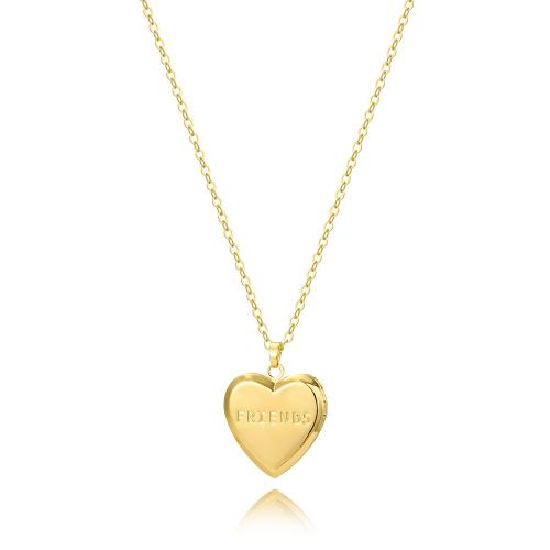 Brass Jewelry Necklace, with 5cm extender chain, Heart, plated, fashion jewelry & for woman Approx 40 cm 