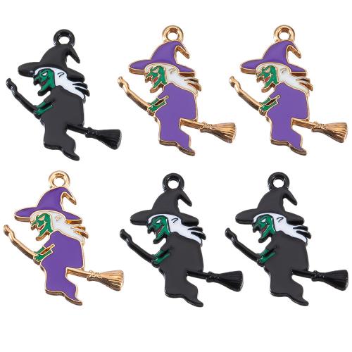 Zinc Alloy Enamel Pendants, Sorcerer, plated, DIY Approx 1.5mm, Approx 