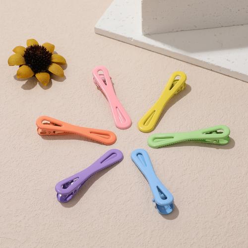 Clips de pico, aleación de zinc, barniz de secado al horno, para mujer, Color aleatorio, 62mm, aproximado 100PCs/Bolsa, Vendido por Bolsa