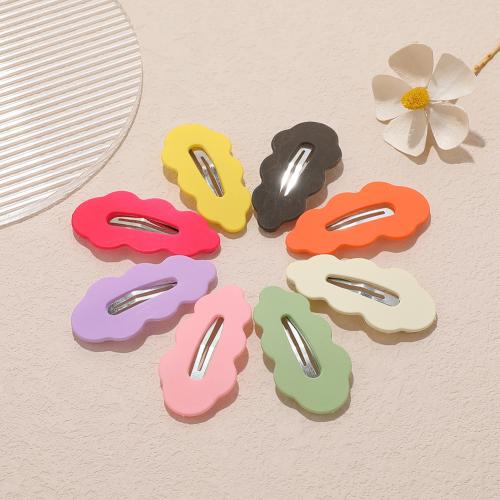 Clips del Pelo, aleación de zinc, Nube, barniz de secado al horno, para mujer, Color aleatorio, 55mm, aproximado 100PCs/Bolsa, Vendido por Bolsa