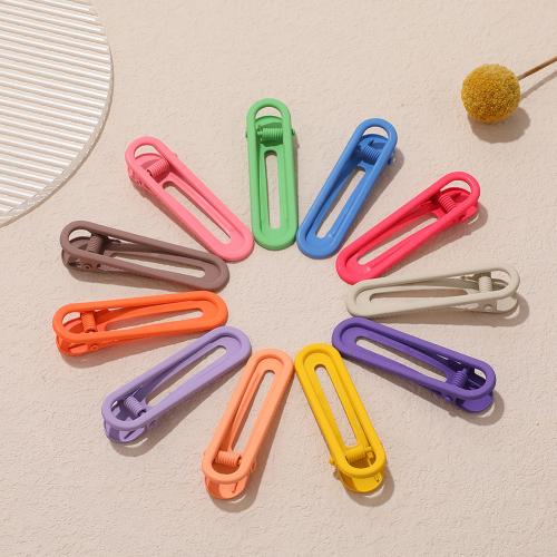 Clips de pico, aleación de zinc, barniz de secado al horno, para mujer, Color aleatorio, 60mm, aproximado 100PCs/Bolsa, Vendido por Bolsa