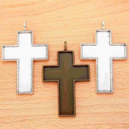 Zinc Alloy Cross Pendants, plated, DIY 