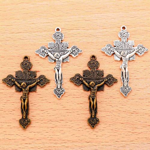 Zinc Alloy Key Pendants, Cross, plated, DIY 