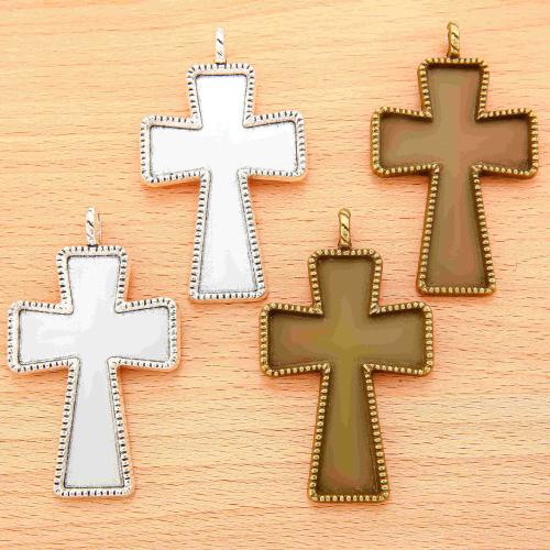 Zinc Alloy Cross Pendants, plated, DIY 