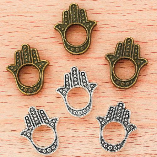 Zinc Alloy Hamsa Pendants, Hand, plated, DIY 