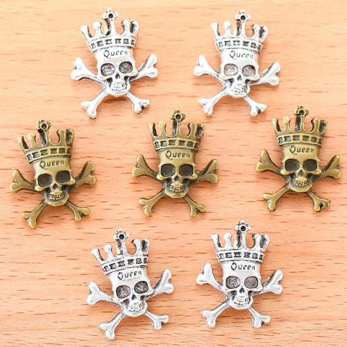 Zinc Alloy Skull Pendants, plated, DIY 