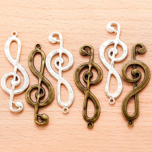 Musical Instrument Shaped Zinc Alloy Pendants, Music Note, plated, DIY 