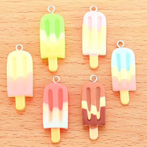 Imitation Food Resin Pendants, Ice Cream, plated, DIY 