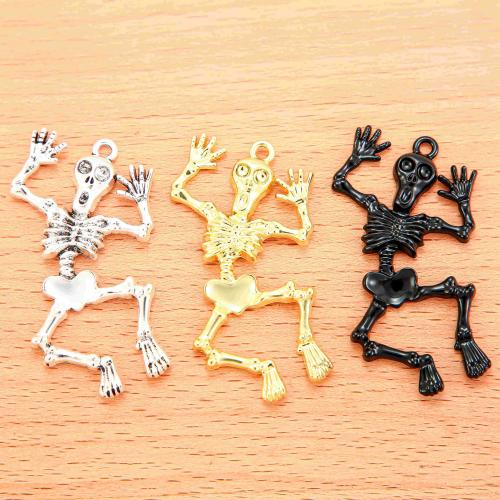 Zinc Alloy Skull Pendants, plated, DIY 