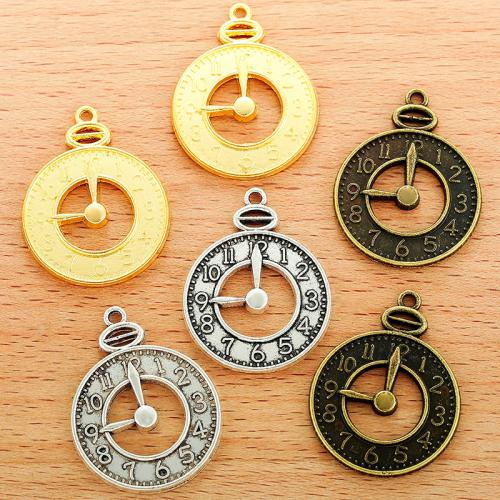 Zinc Alloy Jewelry Pendants, Clock, plated, DIY 